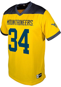 Avery Wilcox  Genuine Collective West Virginia Mountaineers Gold Football NIL Football Jersey