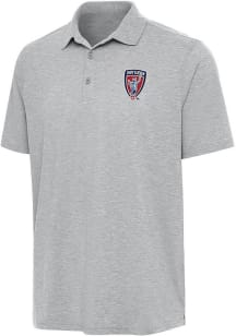 Antigua Indy Eleven Mens Grey Par 3 Short Sleeve Polo