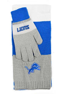 Detroit Lions Tricolor Glove Set Womens Scarf