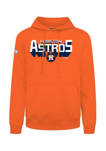 Levelwear Houston Astros Mens Orange Podium Retro 3D Long Sleeve Hoodie