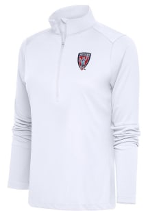 Antigua Indy Eleven Womens White Tribute Qtr Zip