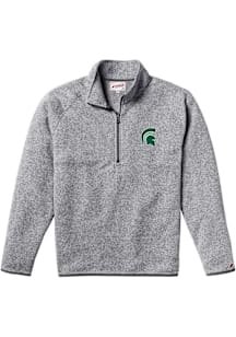 Mens Grey Michigan State Spartans Saranac Qtr Zip Pullover