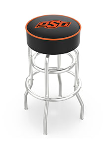 Oklahoma State Cowboys Double-Ring Swivel Pub Stool - Black