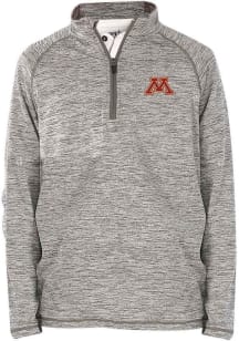 Youth Grey Minnesota Golden Gophers Mathew Long Sleeve Quarter Zip