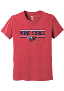 Summit Sportswear Wichita Wind Surge Youth Red Double Bars Short Sleeve T-Shirt
