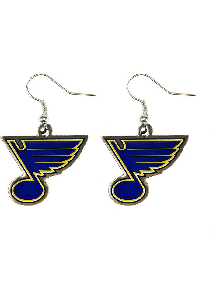 St Louis Blues Logo Dangle Womens Earrings