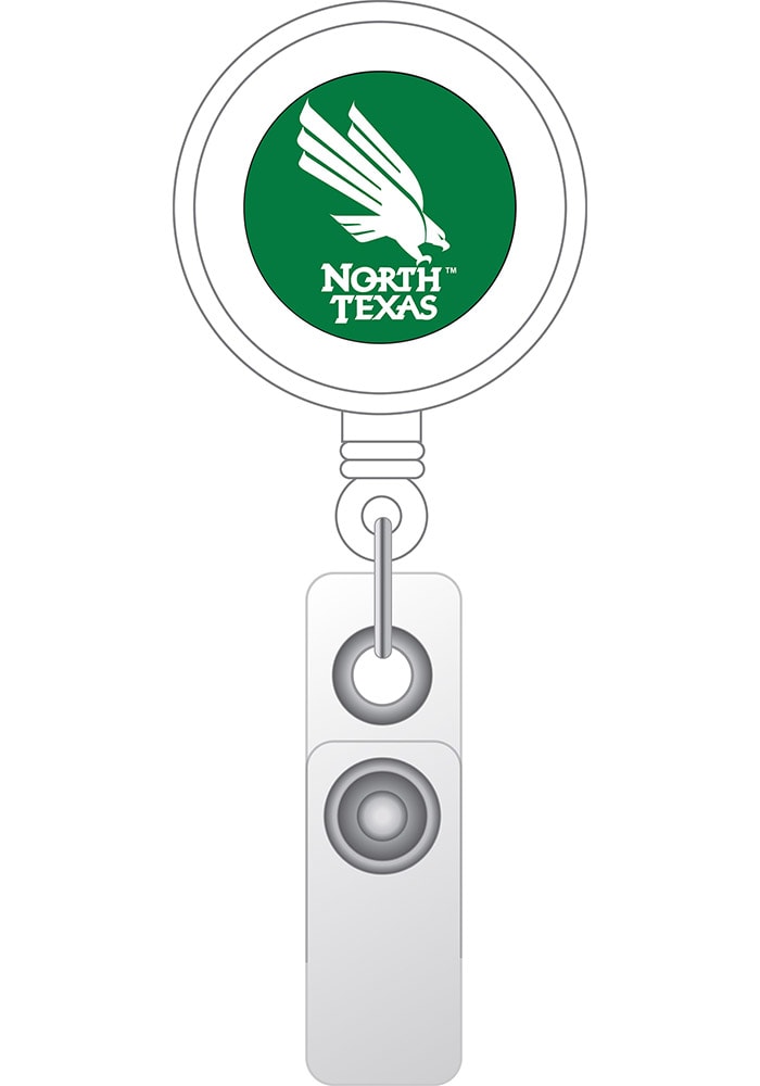 North Texas Mean Green retractable Badge Holder
