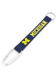 Blue Michigan Wolverines Carabiner Lanyard Keychain