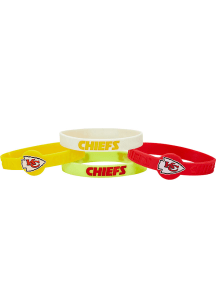Kansas City Chiefs 4pk Silicone Emblem Kids Bracelet