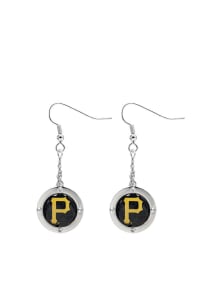Pittsburgh Pirates Round Crystal Dangler Womens Earrings