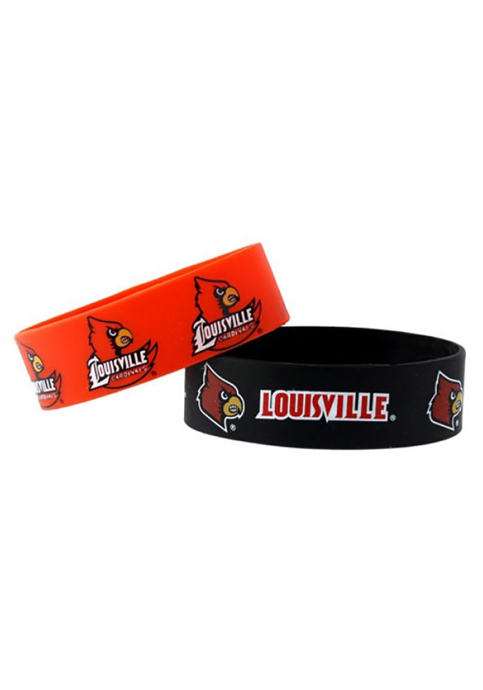 Louisville Cardinals Rubber Wrist Band (Set of 2) NCAA