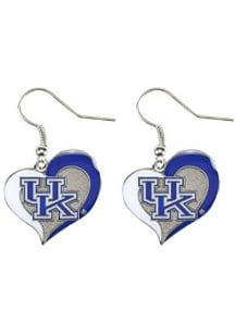 Kentucky Wildcats Heart Swirl Womens Earrings