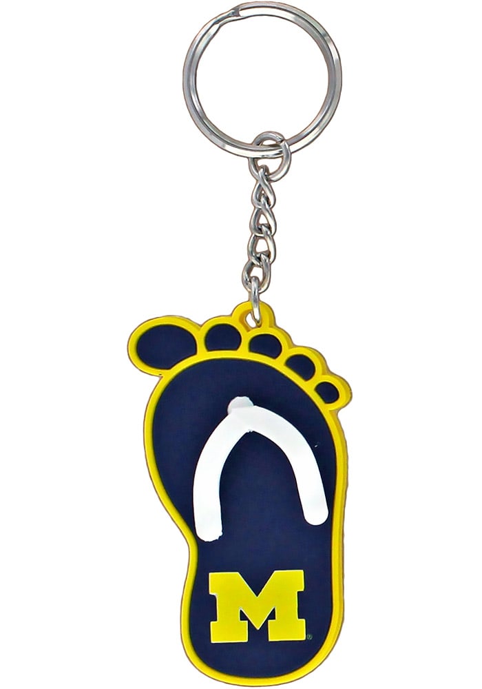 Michigan Wolverines Flip Flop Keychain