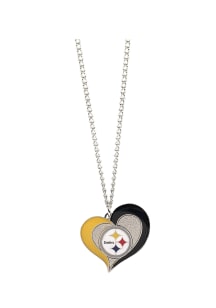 Pittsburgh Steelers Heart Swirl Necklace