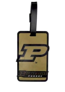 Purdue Boilermakers Black Rubber Luggage Tag