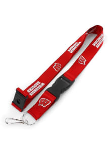 Wisconsin Badgers Red Team Logo Lanyard