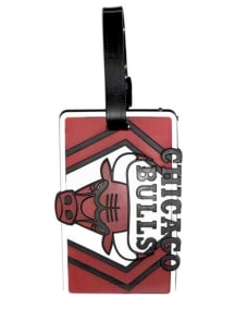 Chicago Bulls Red Rubber Luggage Tag