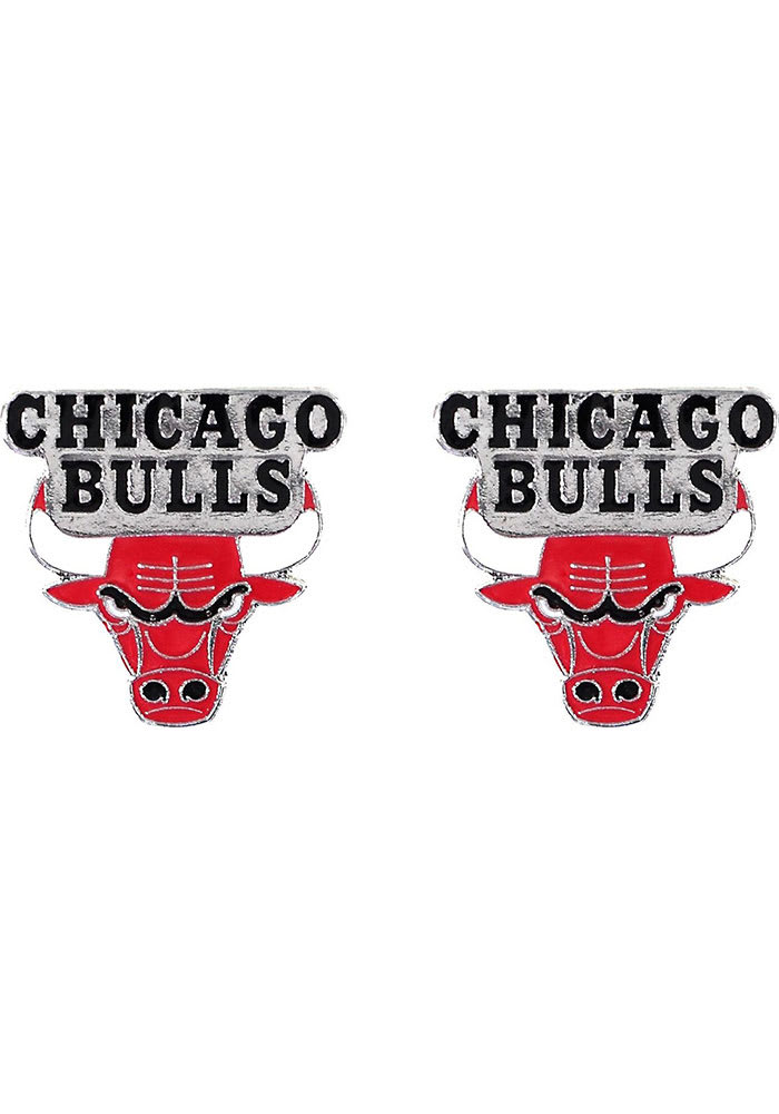 Chicago Bulls Logo Post Womens Earrings