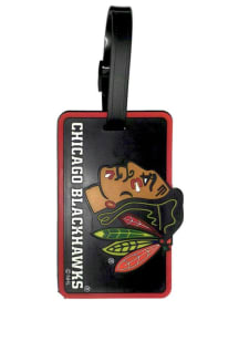 Chicago Blackhawks Red Rubber Luggage Tag