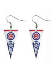 Chicago Cubs Pennant Womens Earrings