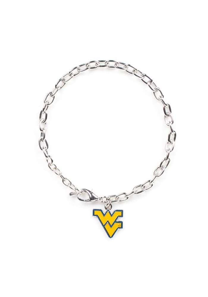 West Virginia Mountaineers Team Logo Womens Bracelet
