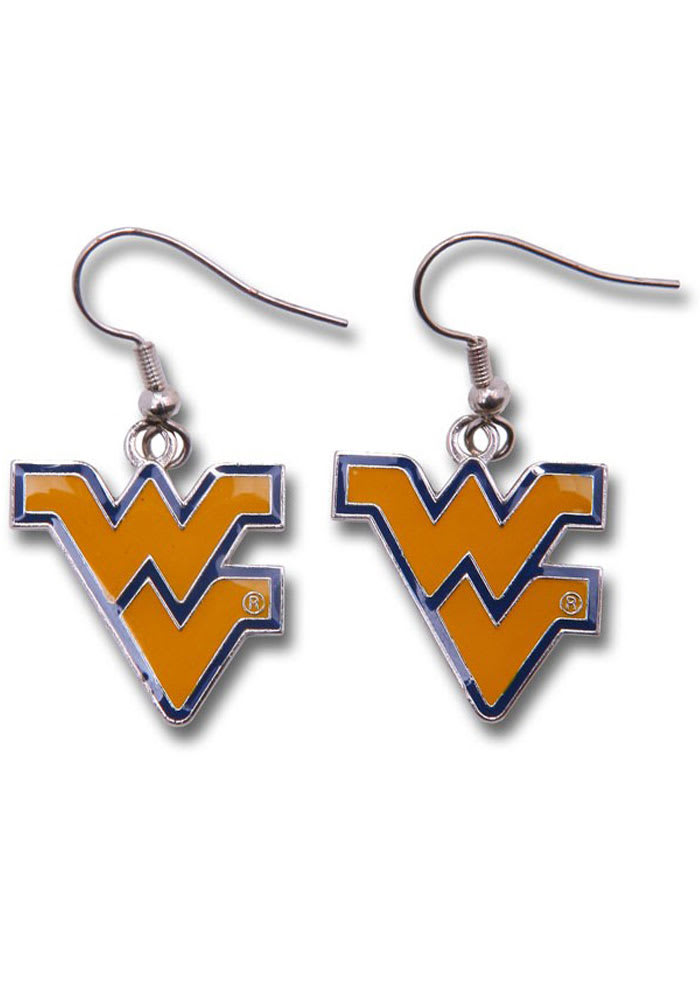 West Virginia Mountaineers Logo Dangler Womens Earrings