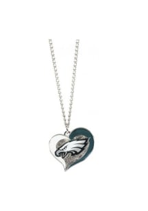 Philadelphia Eagles Heart Swirl Necklace
