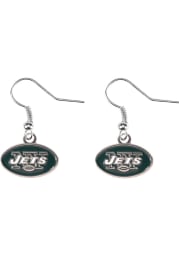 New York Jets Logo Dangler Womens Earrings