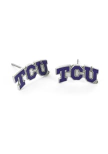TCU Horned Frogs Logo Post Womens Earrings