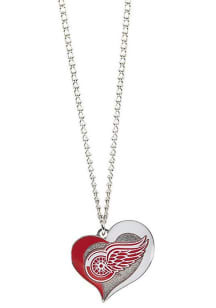 Detroit Red Wings Heart Swirl Necklace