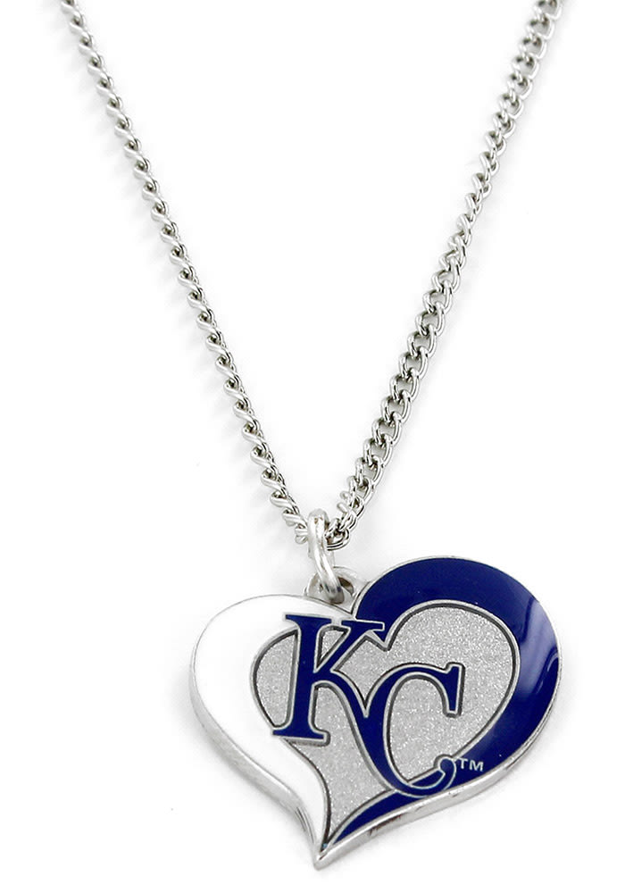 Kansas City Royals Swirl Heart Necklace