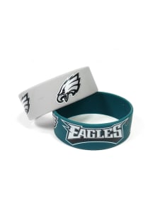 Philadelphia Eagles 2pk Bulky Bands Kids Bracelet