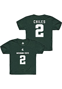Aidan Chiles Michigan State Spartans Youth Green NIL Shirzee Player Tee
