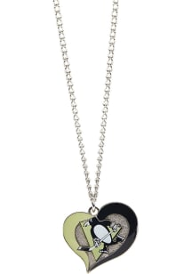Pittsburgh Penguins Swirl Heart Necklace