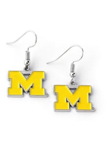 Michigan Wolverines Logo Dangler Womens Earrings