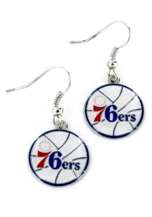 Philadelphia 76ers Logo Dangler Womens Earrings