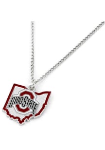 Ohio State Buckeyes State Design Necklace