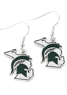Michigan State Spartans State Design Womens Earrings