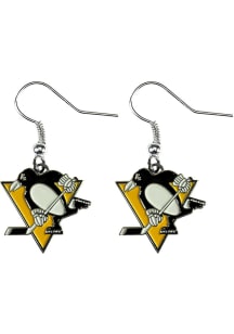 Pittsburgh Penguins Logo Dangle Womens Earrings