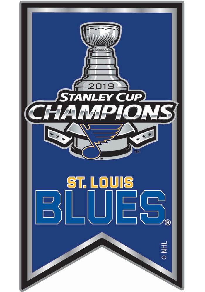 St Louis Blues Souvenir 2019 Stanley Cup Champs Banner Pin