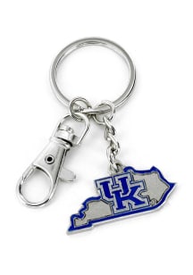 Kentucky Wildcats State Shape Keychain