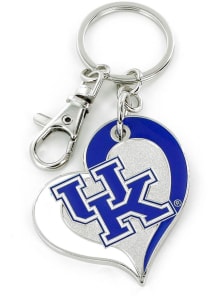 Kentucky Wildcats Swirl Heart Keychain