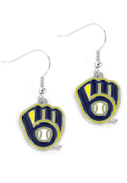 Milwaukee Brewers Logo Dangler Womens Earrings