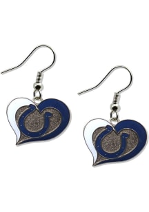 Indianapolis Colts Swirl Heart Womens Earrings