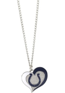 Indianapolis Colts Swirl Heart Necklace