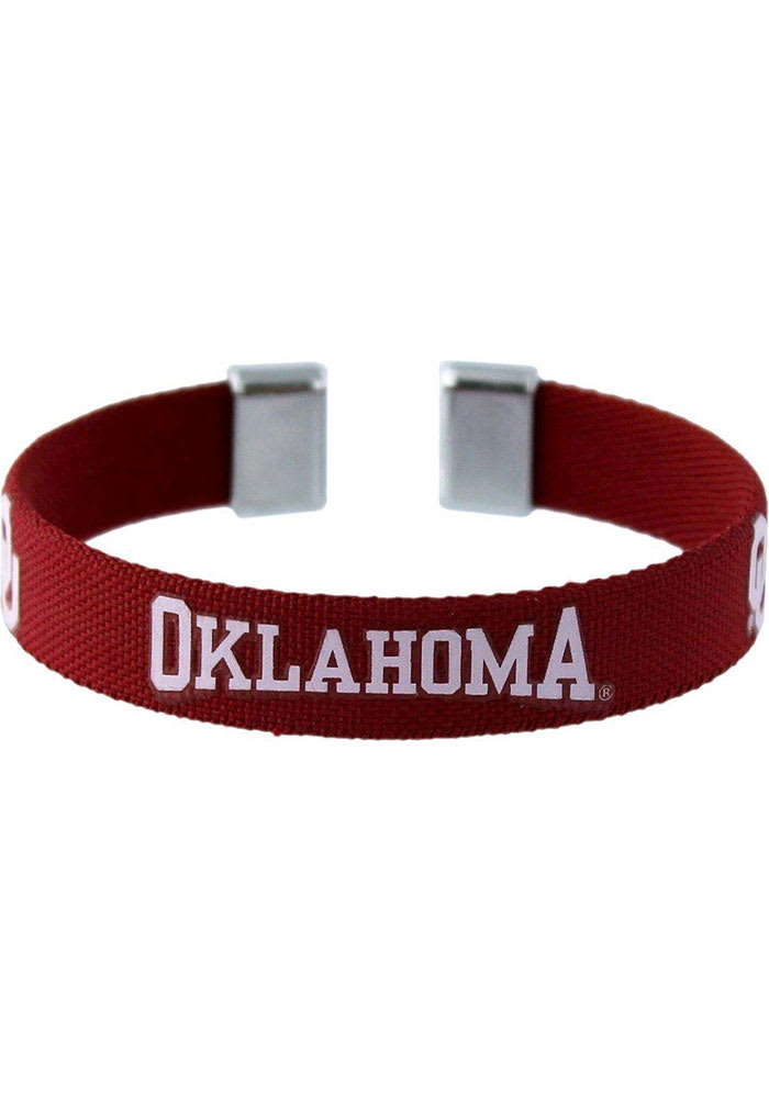 Oklahoma Sooners Ribbon Womens Bracelet