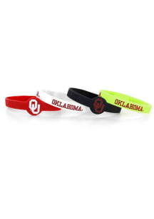 Oklahoma Sooners Silicone 4pk Kids Bracelet