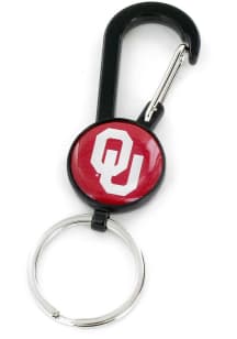 Oklahoma Sooners Metal Carabiner Keychain