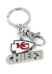 Kansas City Chiefs Heavyweight Silver Keychain