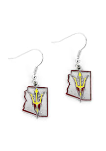 Arizona State Sun Devils State Design Womens Earrings
